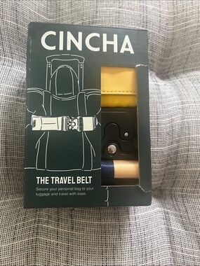 Cinch Travel Belt with Yellow and Navy Accents